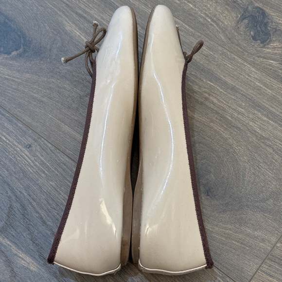 Japanese Leather Bow Ballerinas Woman Bow Knot Loafer Shoes Apricot Size US 6 - Picture 7 of 17